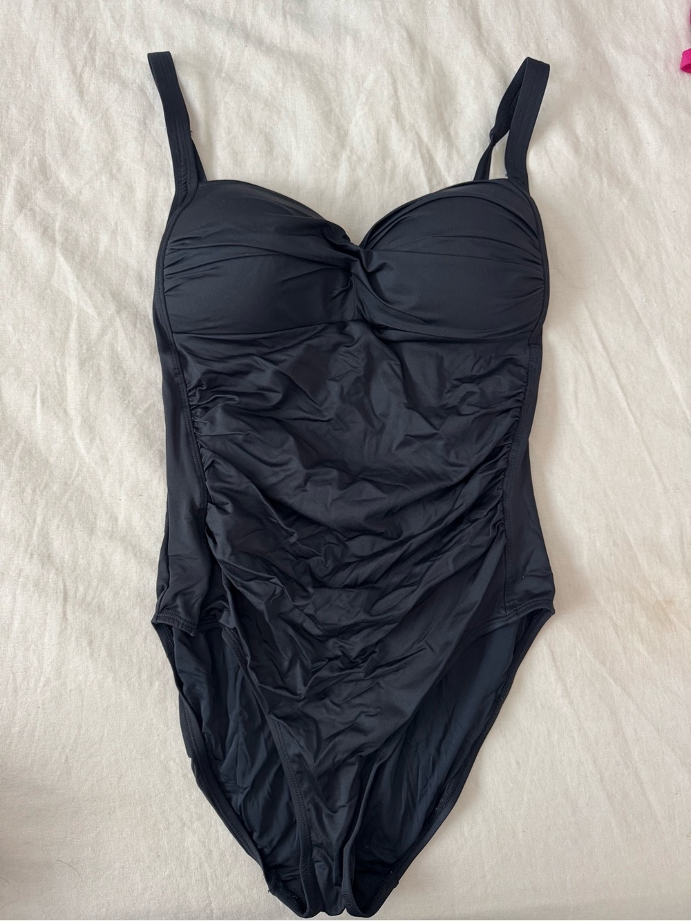 Niptuck Swim Classic Black One-Piece Ruched Swimsuit